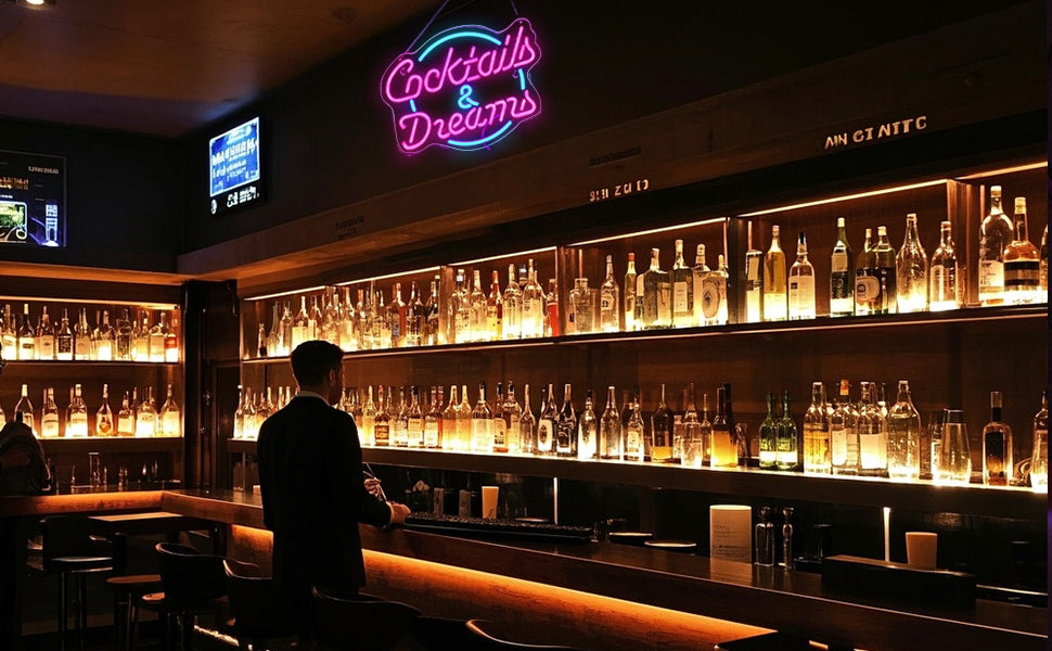 Cocktails & Dreams Neon Sign – Bar, Club & Party Wall Light