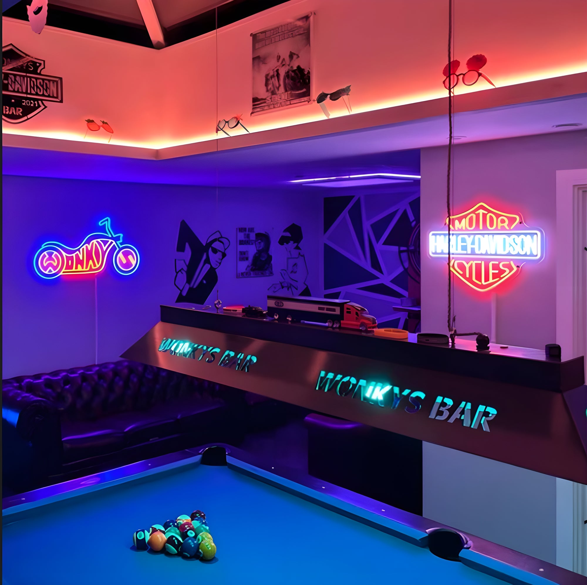Custom Harley Davidson Neon Signs