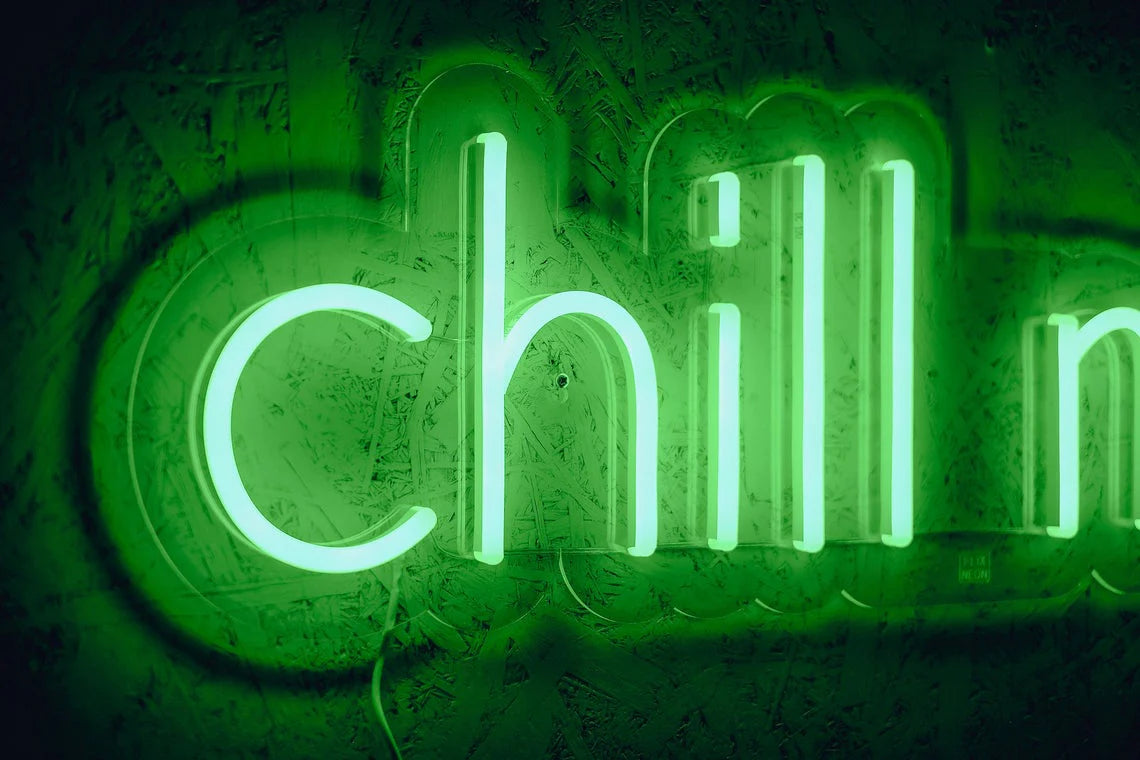 Chill mode neon sign for home