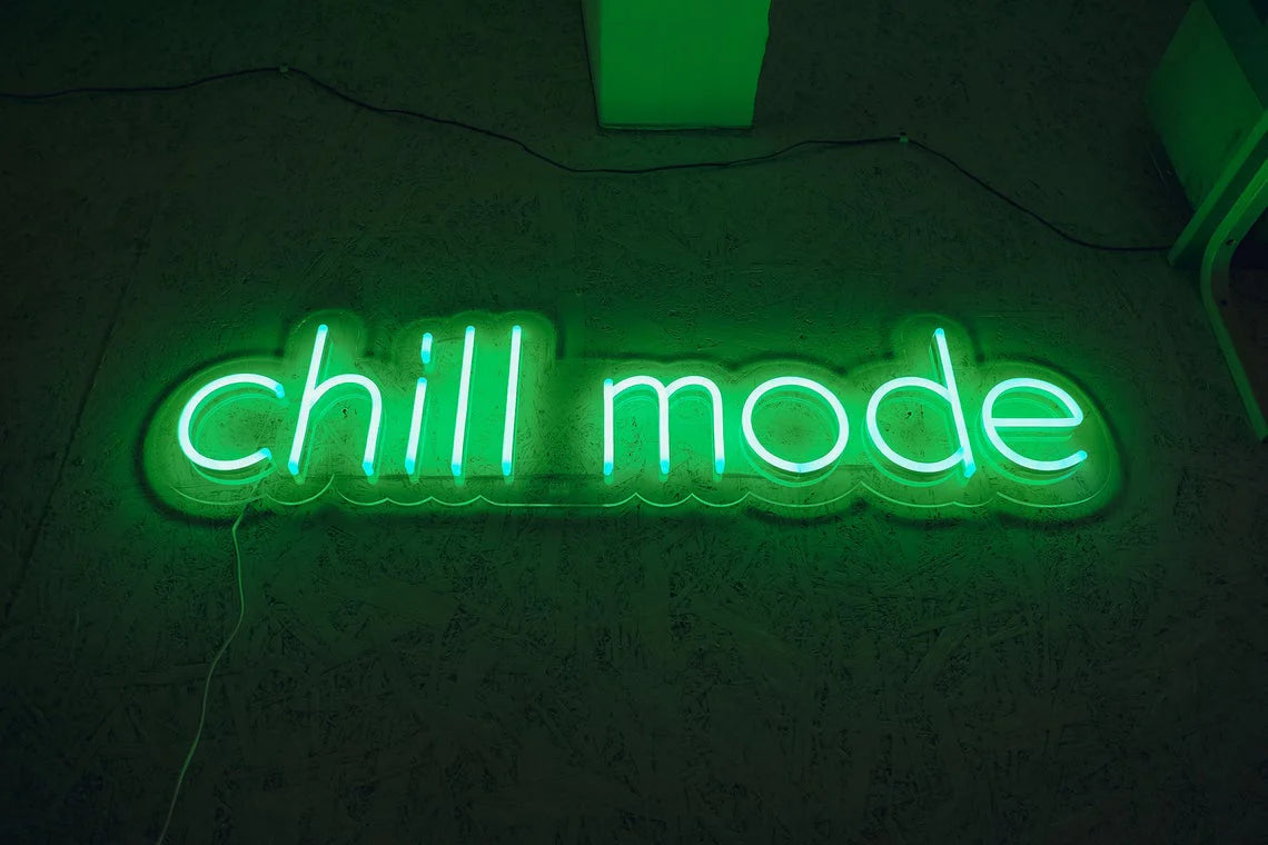 Chill mode neon sign for home