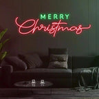 Green And Red Merry Christmas Neon Sign
