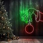 Grinch Stealing Neon Sign