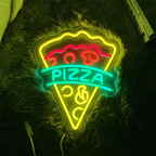 Pizza LED Neon Sign – Food & Night Light Wall Decor