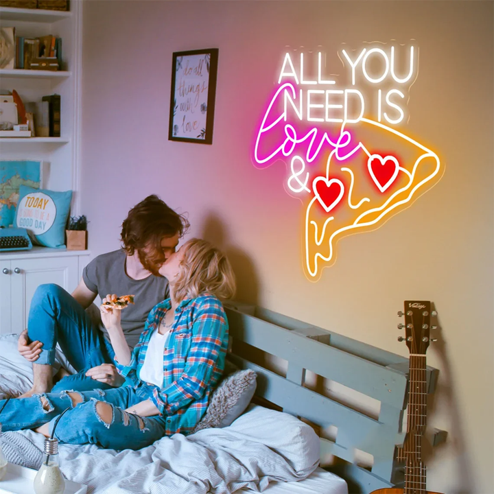Pizza LED Neon Sign – Food & Night Light Wall Decor