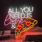 Pizza LED Neon Sign – Food & Night Light Wall Decor