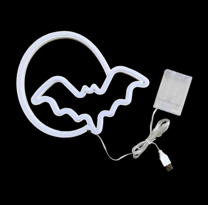 Bat Neon Sign for Wall Kids Room