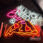 Pizza LED Neon Sign – Food & Night Light Wall Decor