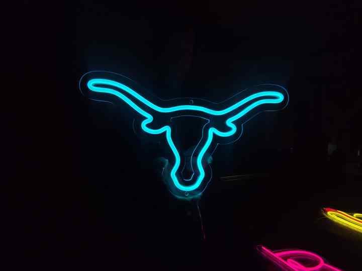 Custom Bull LED Neon Longhorn Head Skull Light Sign Texas Western