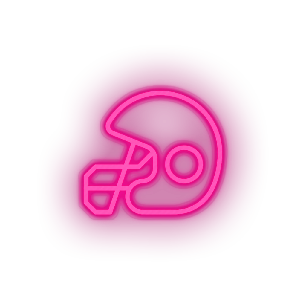 Helmet neon sign