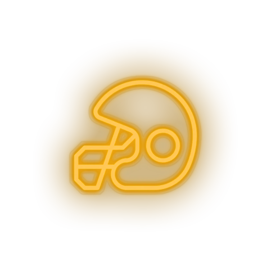 Helmet neon sign