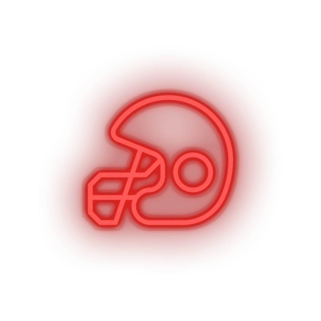 Helmet neon sign