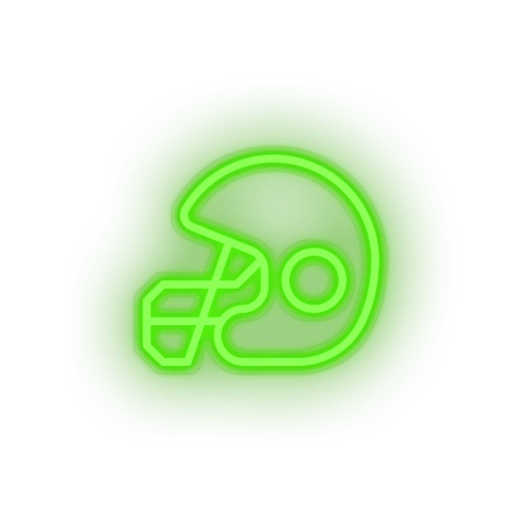 Helmet neon sign
