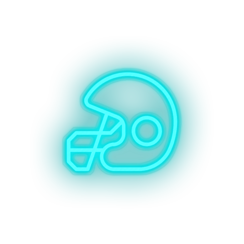 Helmet neon sign