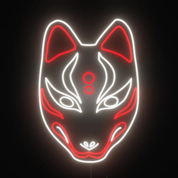 Kitsune Mask neon sign