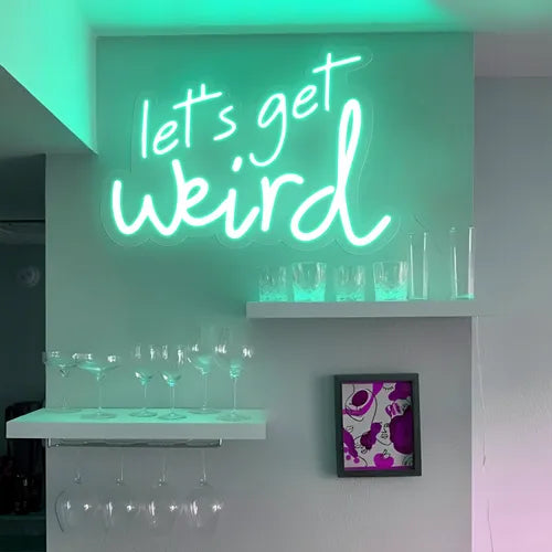 Let’s Get Weird Neon Sign – Fun Party LED Wall Art