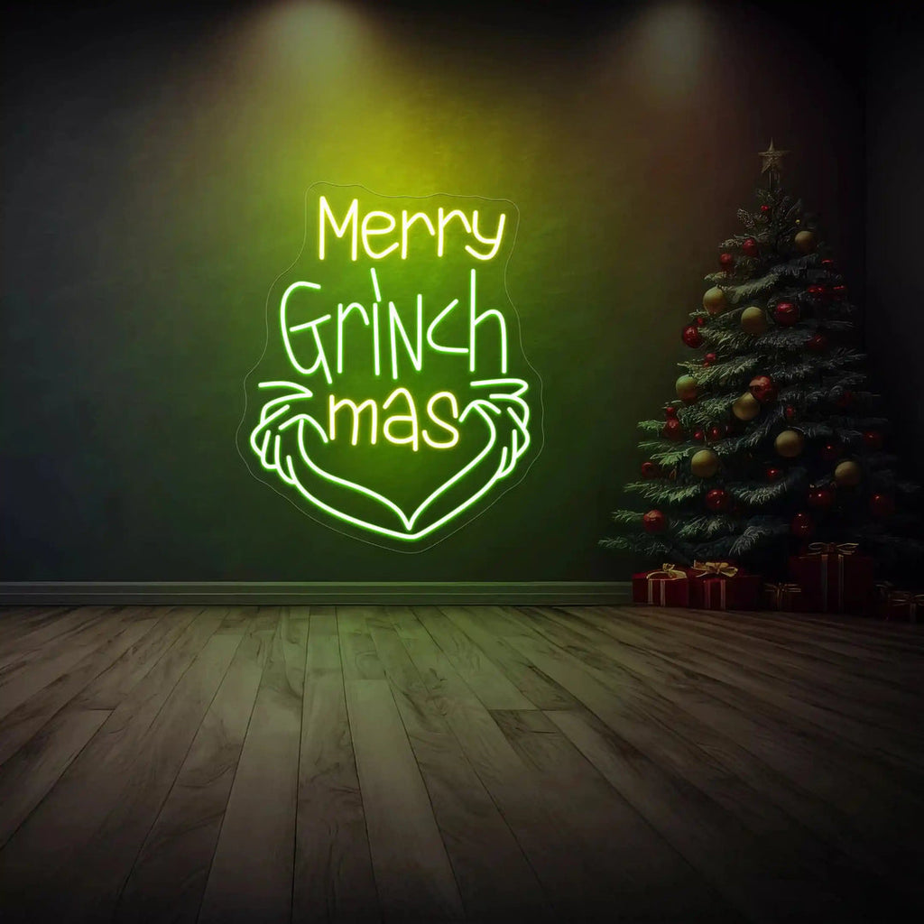 Merry Grinchmas Neon Sign