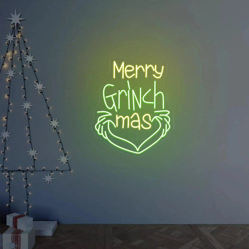 Merry Grinchmas Neon Sign