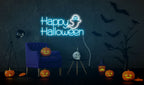 Happy Halloween Ghost Neon Sign – Spooky LED Wall Light