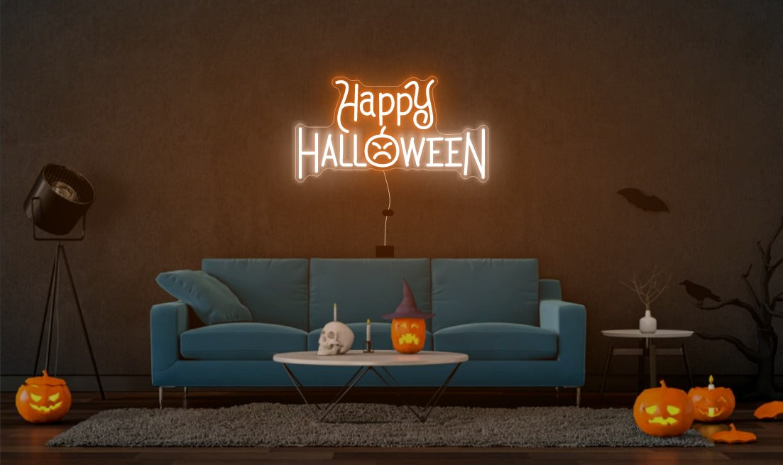 Halloween 3D Neon Signs Wall Decor for Spooky Parties