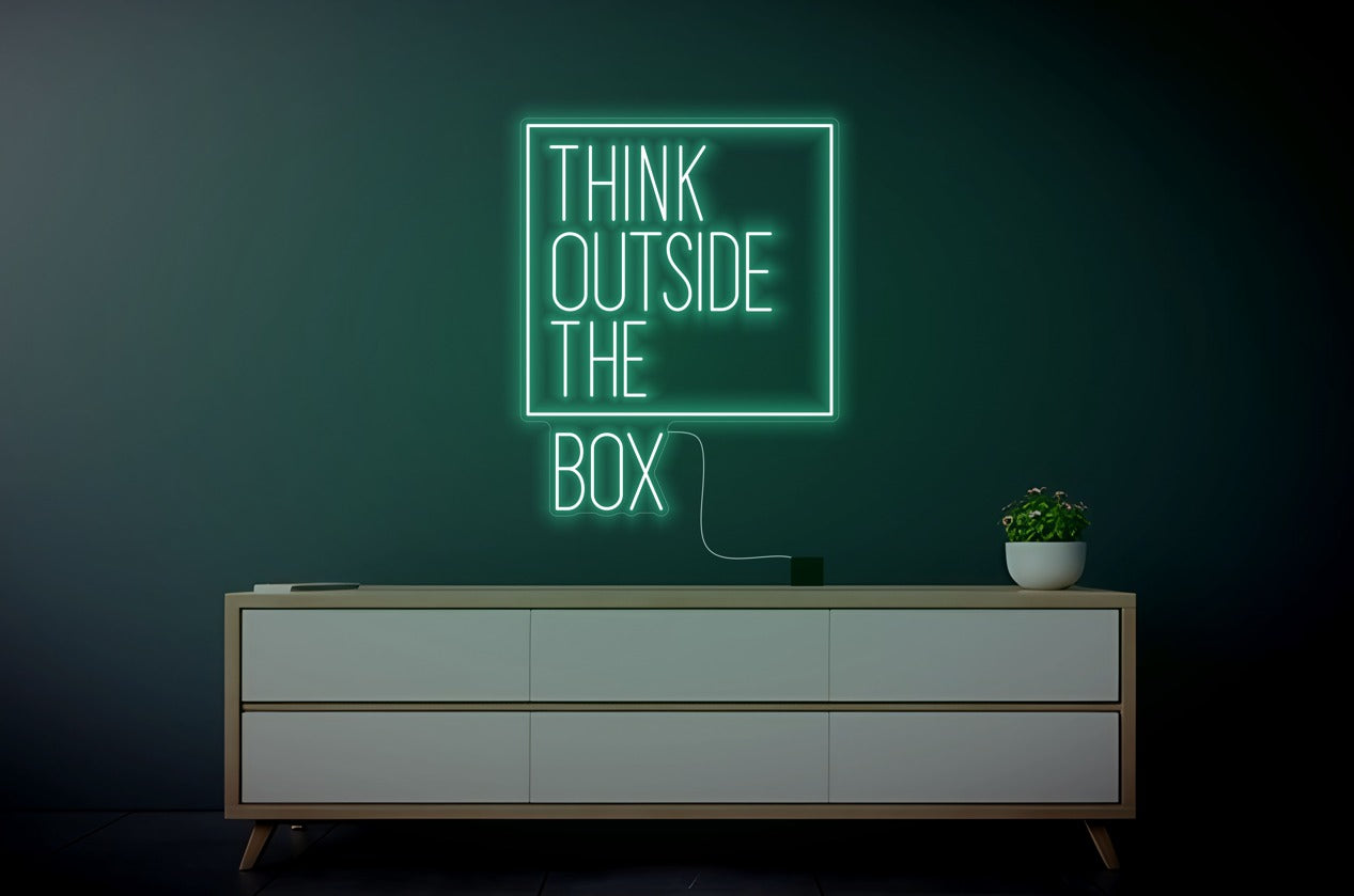 Think Outside the Box Neon Sign