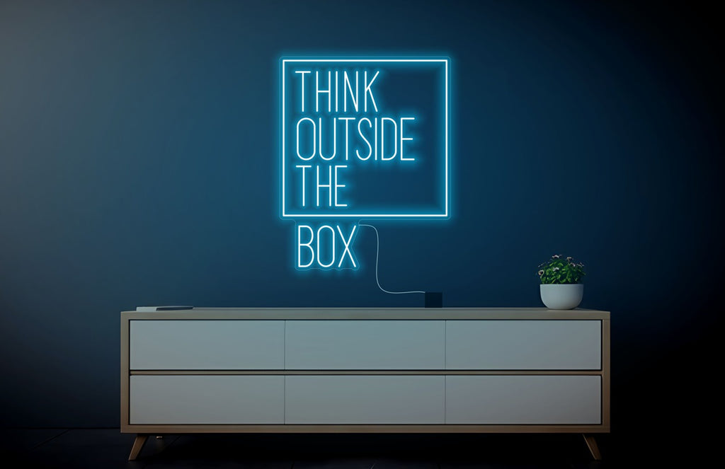 Think Outside the Box Neon Sign