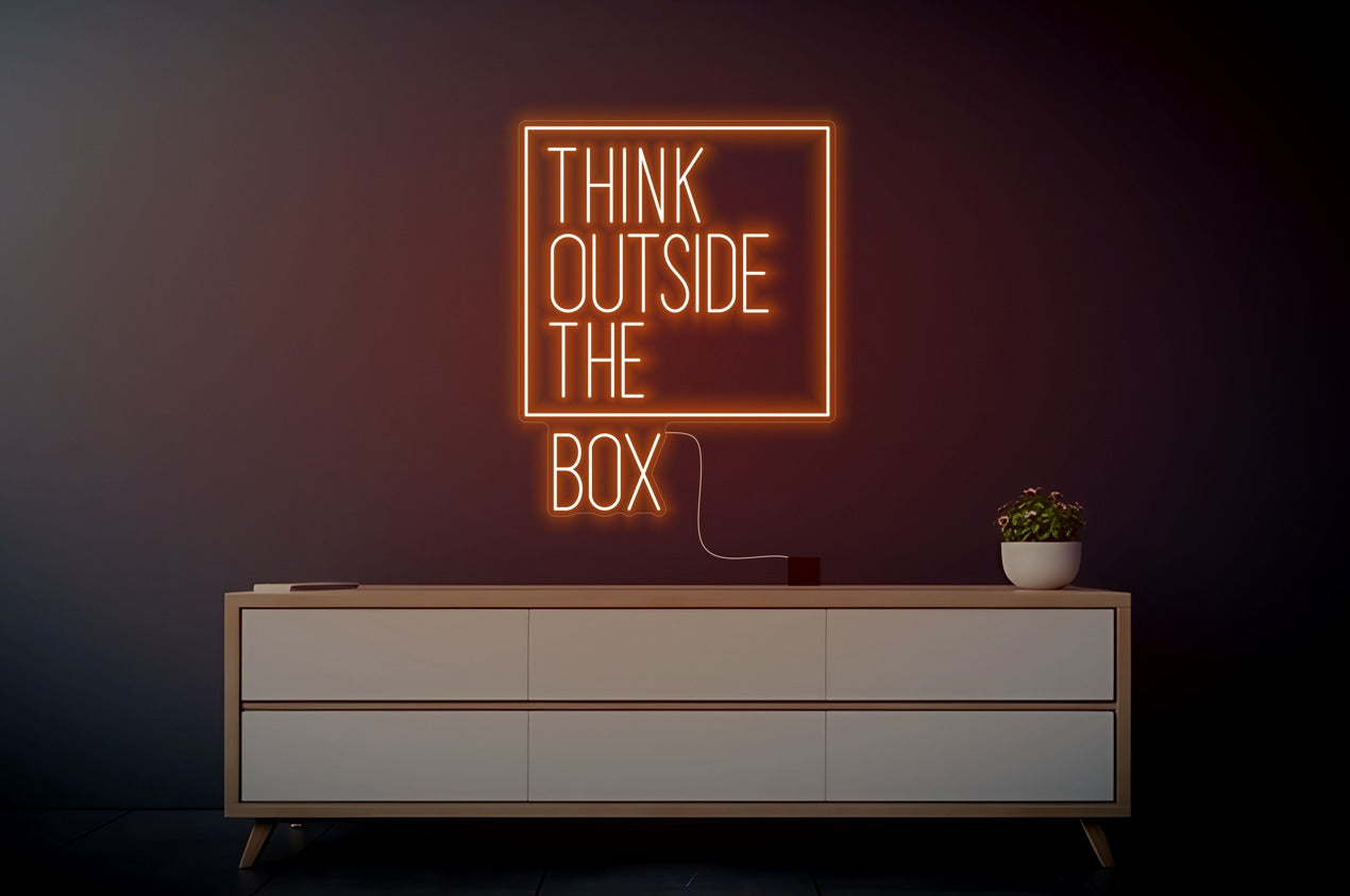 Think Outside the Box Neon Sign