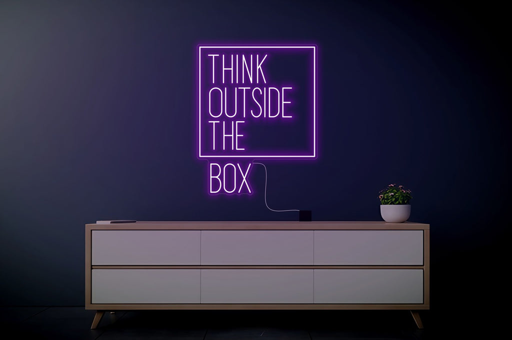 Think Outside the Box Neon Sign