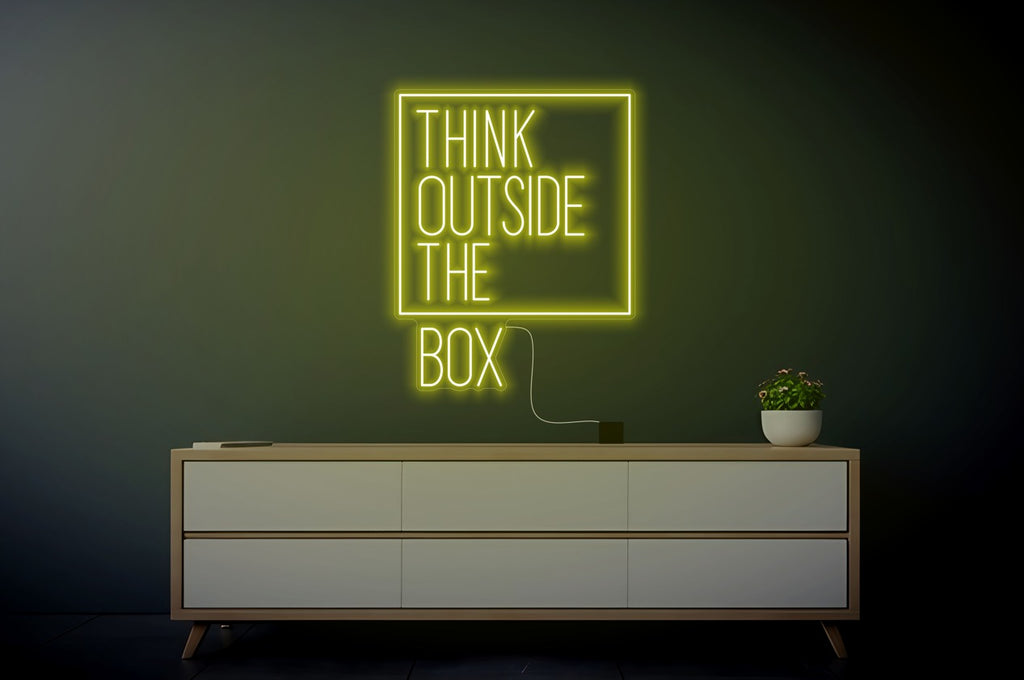 Think Outside the Box Neon Sign