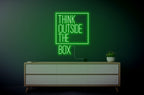 Think Outside the Box Neon Sign