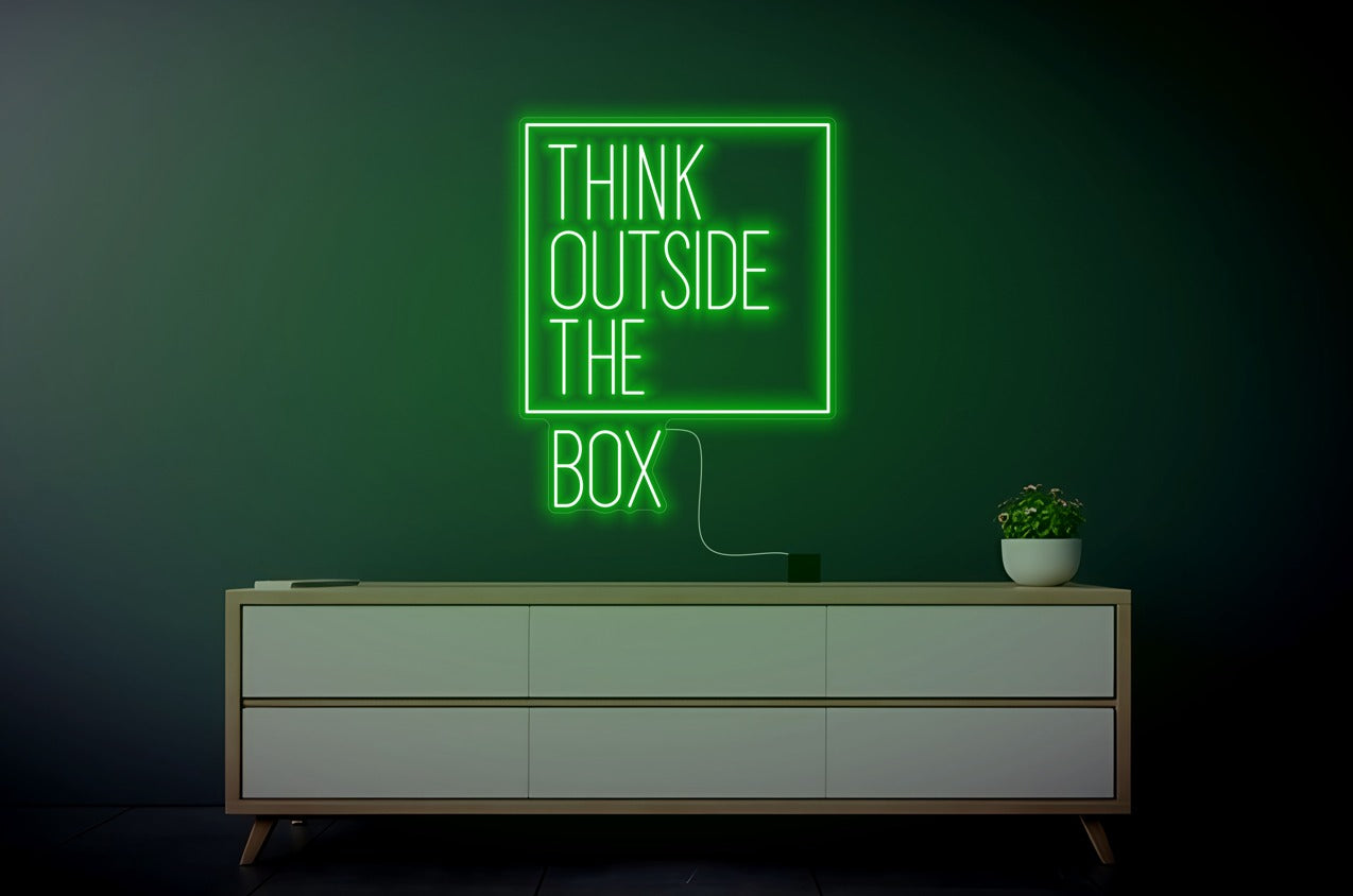 Think Outside the Box Neon Sign