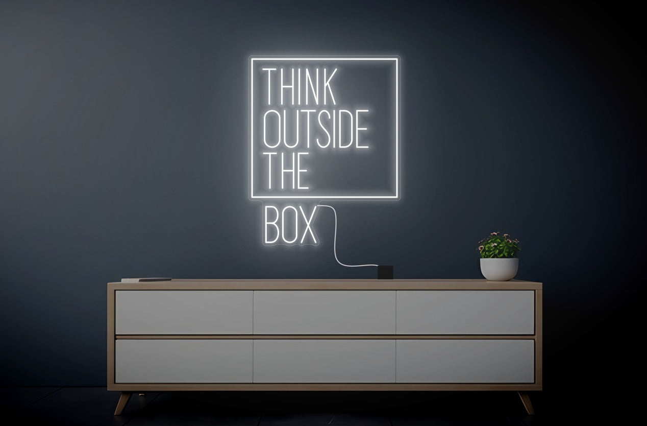 Think Outside the Box Neon Sign