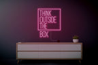 Think Outside the Box Neon Sign