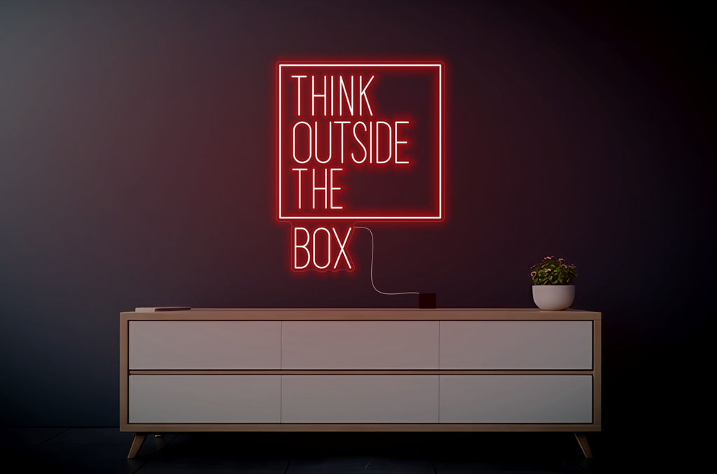 Think Outside the Box Neon Sign