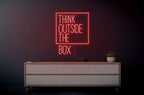 Think Outside the Box Neon Sign