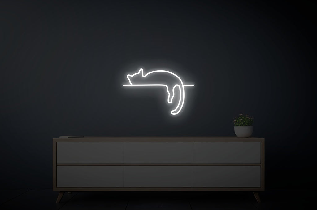 Lazy Cat Neon Sign