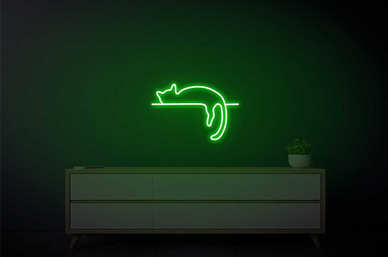 Lazy Cat Neon Sign