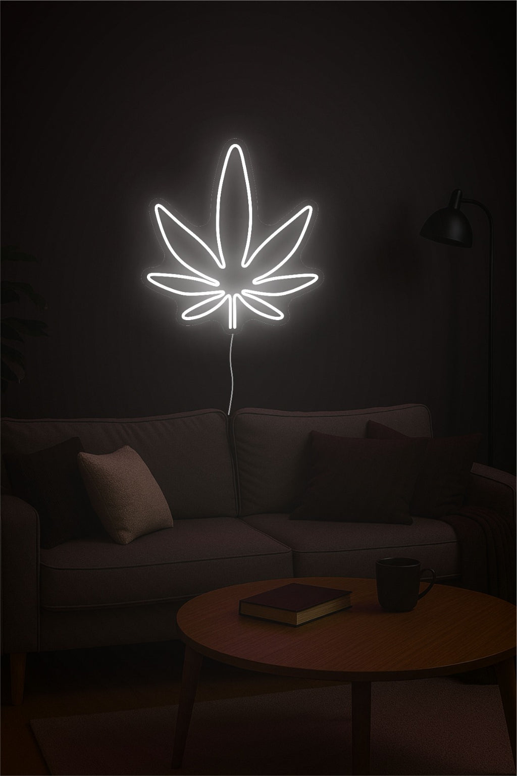 Marijuana Leaf Neon Sign – LED Wall Light Room Décor, Bars & Man Caves