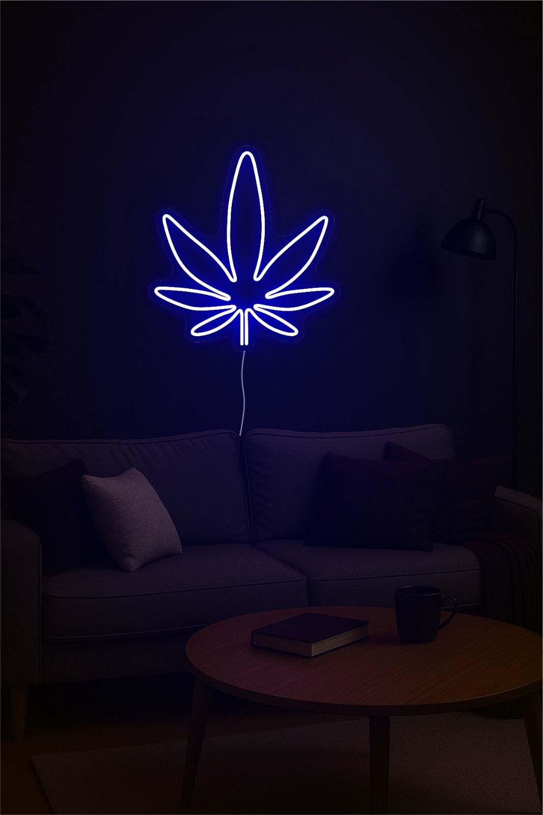 Marijuana Leaf Neon Sign – LED Wall Light Room Décor, Bars & Man Caves