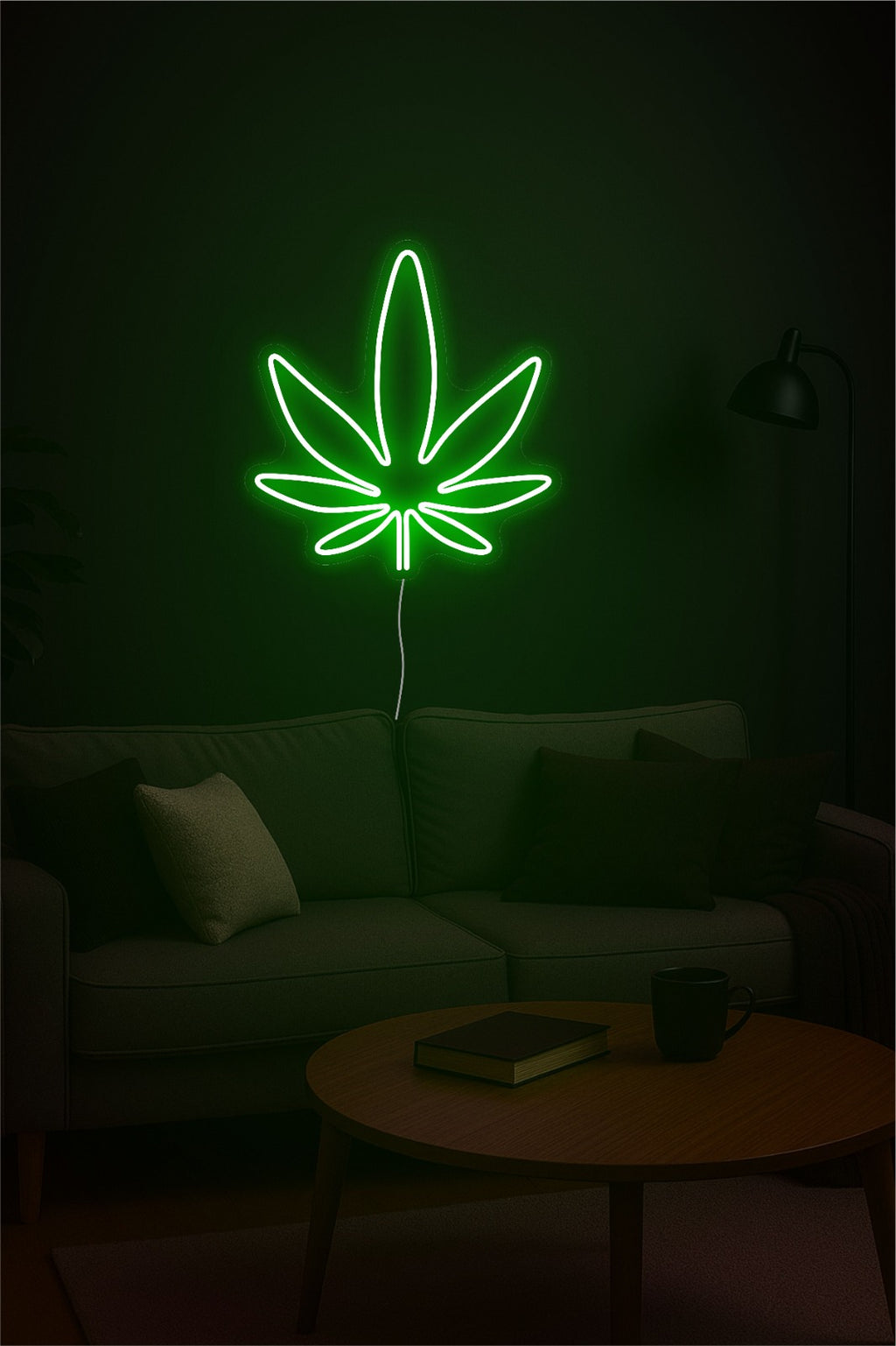 Marijuana Leaf Neon Sign – LED Wall Light Room Décor, Bars & Man Caves