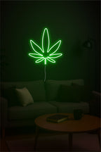 Marijuana Leaf Neon Sign – LED Wall Light Room Décor, Bars & Man Caves