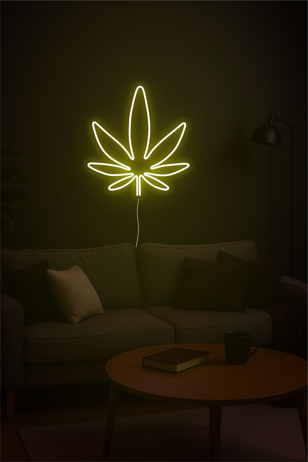 Marijuana Leaf Neon Sign – LED Wall Light Room Décor, Bars & Man Caves