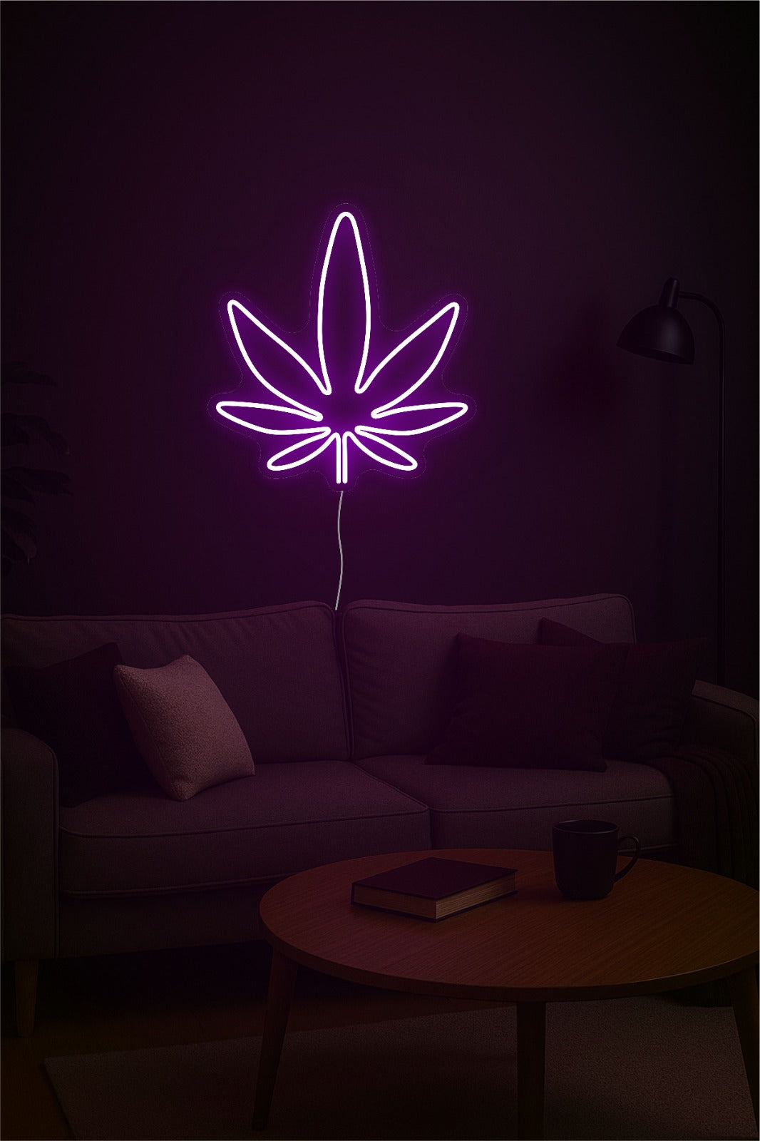 Marijuana Leaf Neon Sign – LED Wall Light Room Décor, Bars & Man Caves