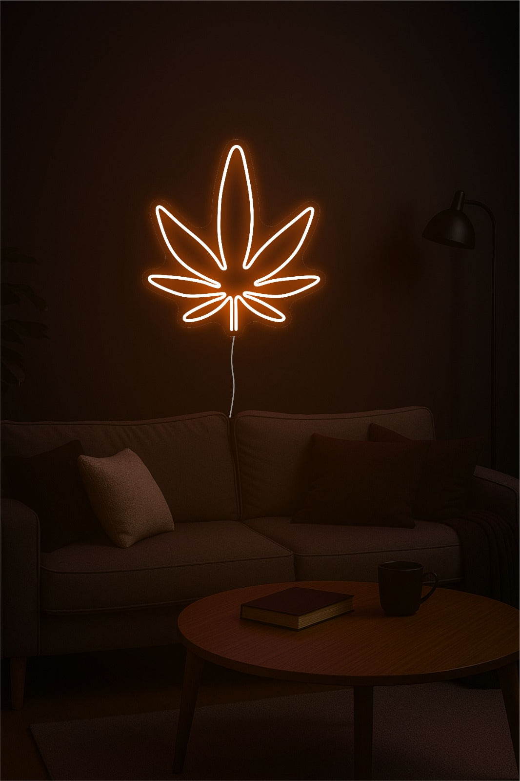 Marijuana Leaf Neon Sign – LED Wall Light Room Décor, Bars & Man Caves