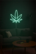 Marijuana Leaf Neon Sign – LED Wall Light Room Décor, Bars & Man Caves