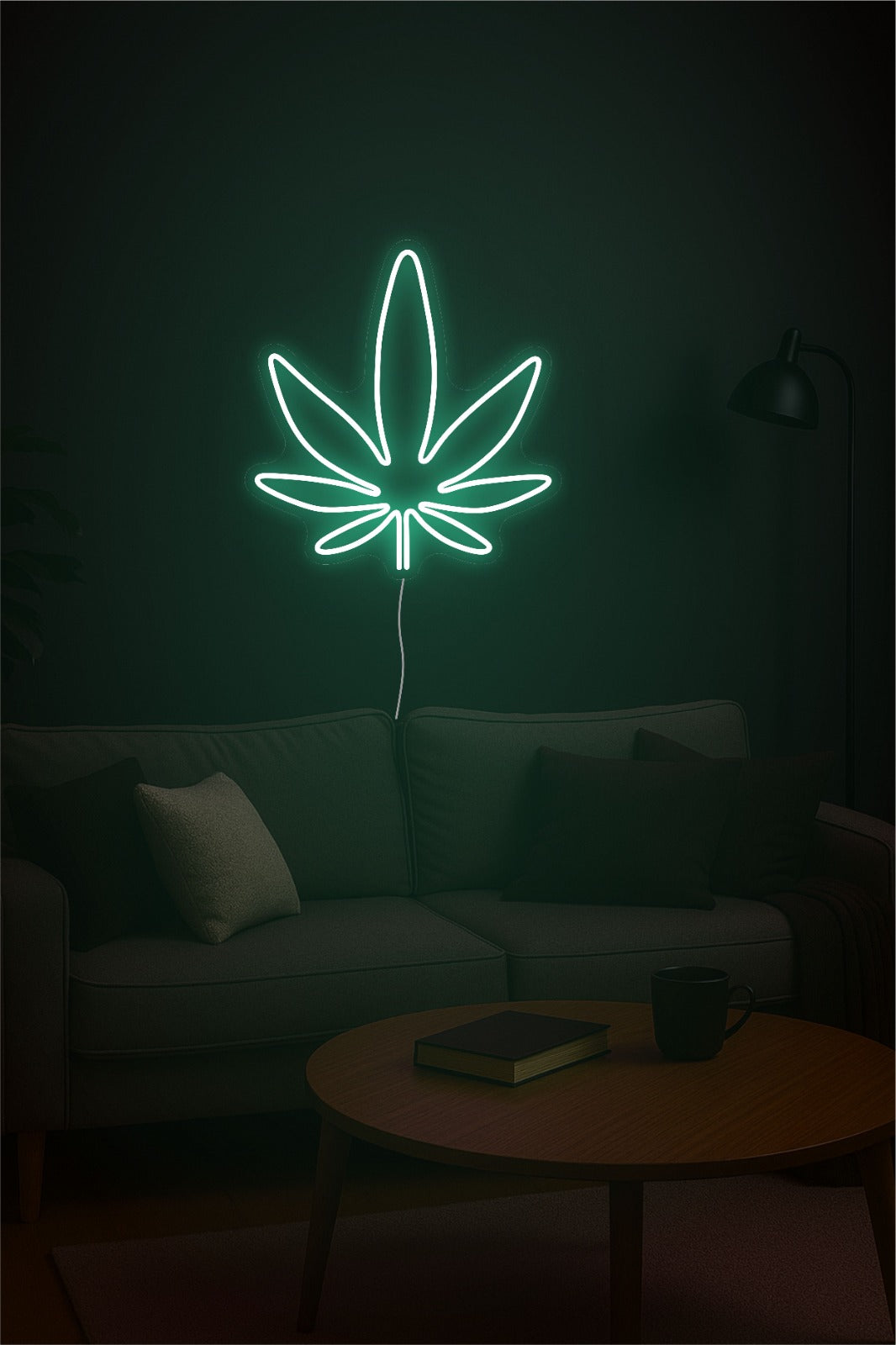 Marijuana Leaf Neon Sign – LED Wall Light Room Décor, Bars & Man Caves