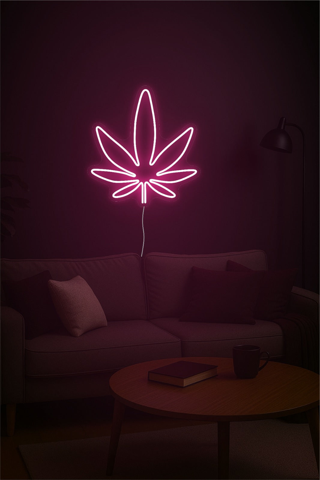 Marijuana Leaf Neon Sign – LED Wall Light Room Décor, Bars & Man Caves