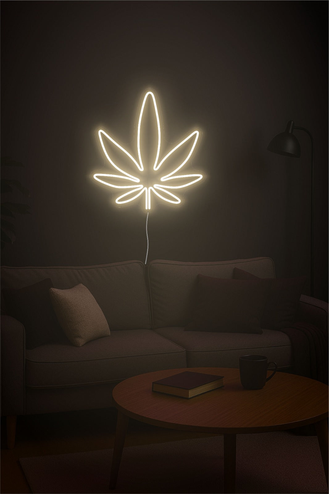 Marijuana Leaf Neon Sign – LED Wall Light Room Décor, Bars & Man Caves