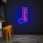 Double Sided Waterproof Open Sign Neon