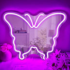 Butterfly LED Mirror Neon Light Sign