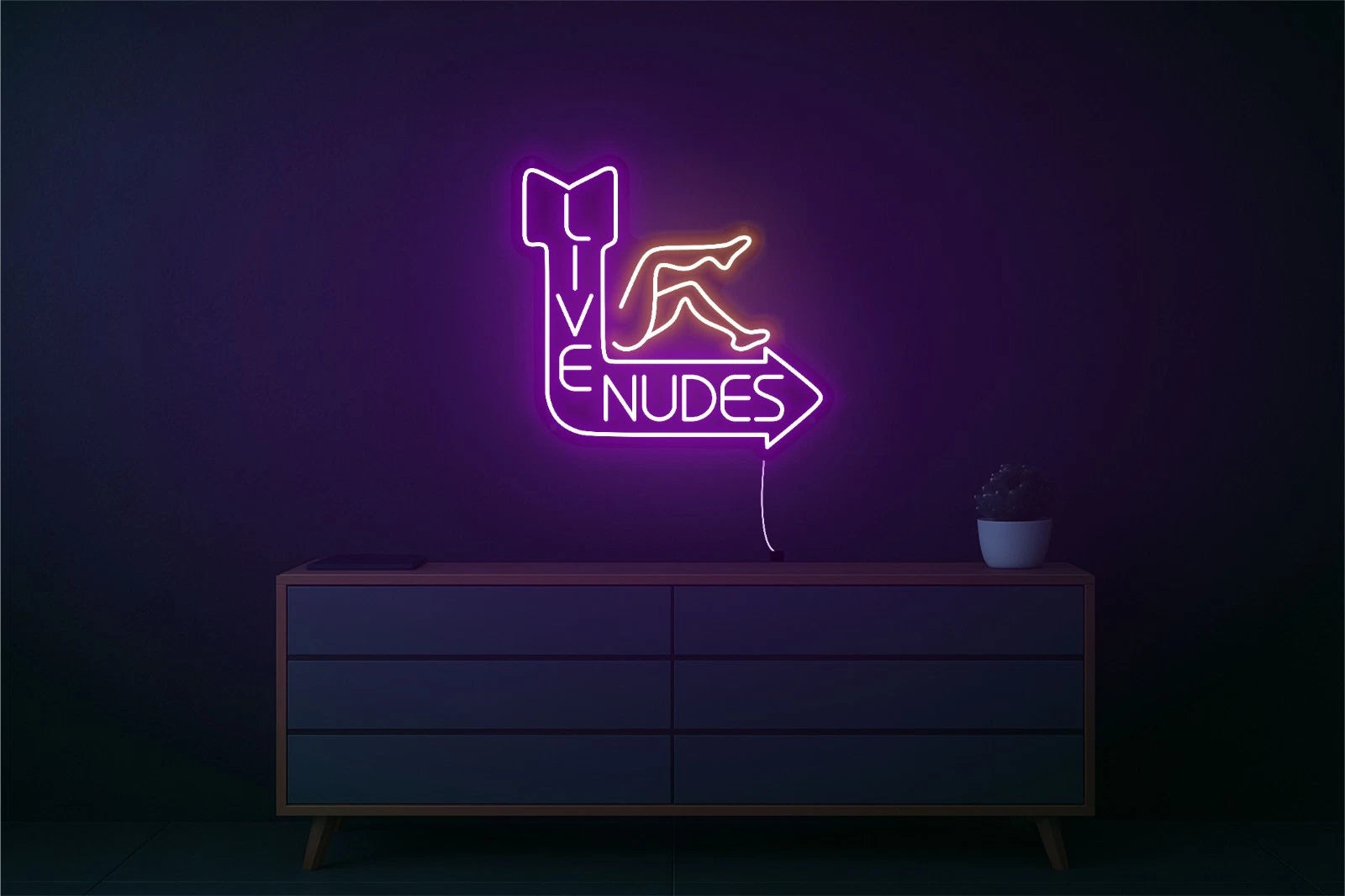 Live Nudes Neon Sign, Strip Club Led Neon Dancing Club Neon Light